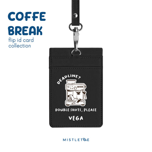 Double Shot - Flip ID Card - Charcoal Black