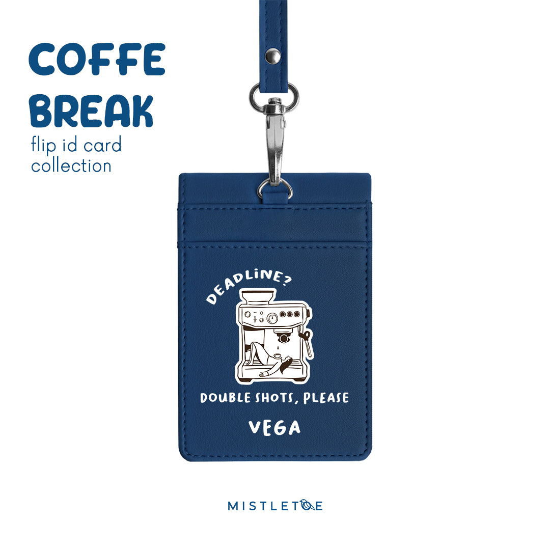 Double Shot - Flip ID Card - Navy Blue