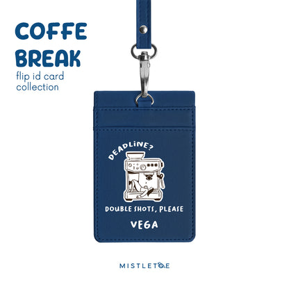 Double Shot - Flip ID Card - Navy Blue