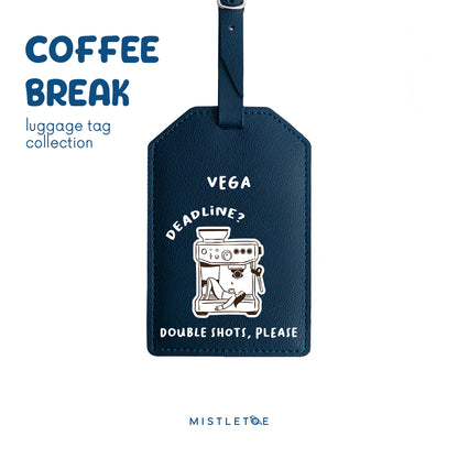 Double Shot - Luggage Tag - Navy Blue