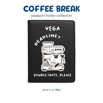 Double Shot - Passport Holder - Charcoal Black