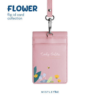 Flower Bee - Flip ID Card | Lanyard