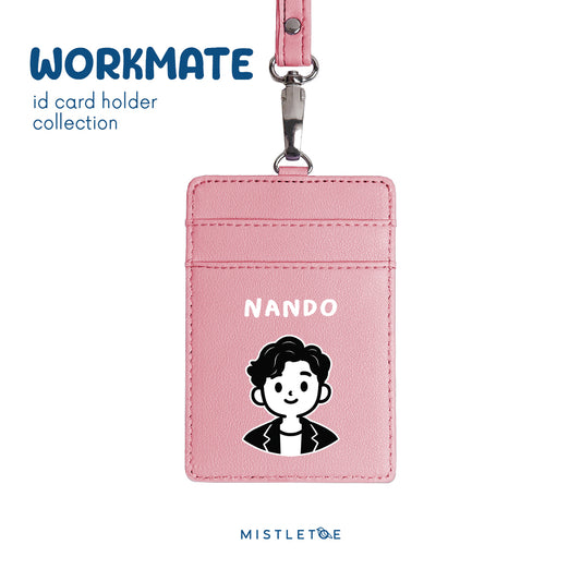 Happy Boy - ID Card Holder | Lanyard - Blossom Pink