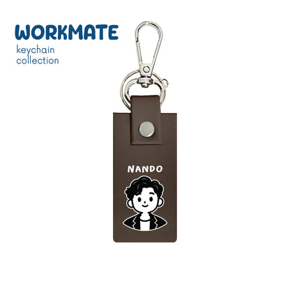 Happy Boy - Keychain - Mocha Brown