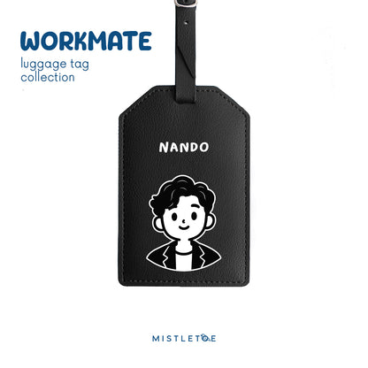 Happy Boy - Luggage Tag - Charcoal Black
