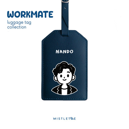 Happy Boy - Luggage Tag - Navy Blue