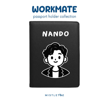 Happy Boy - Passport Holder - Charcoal Black