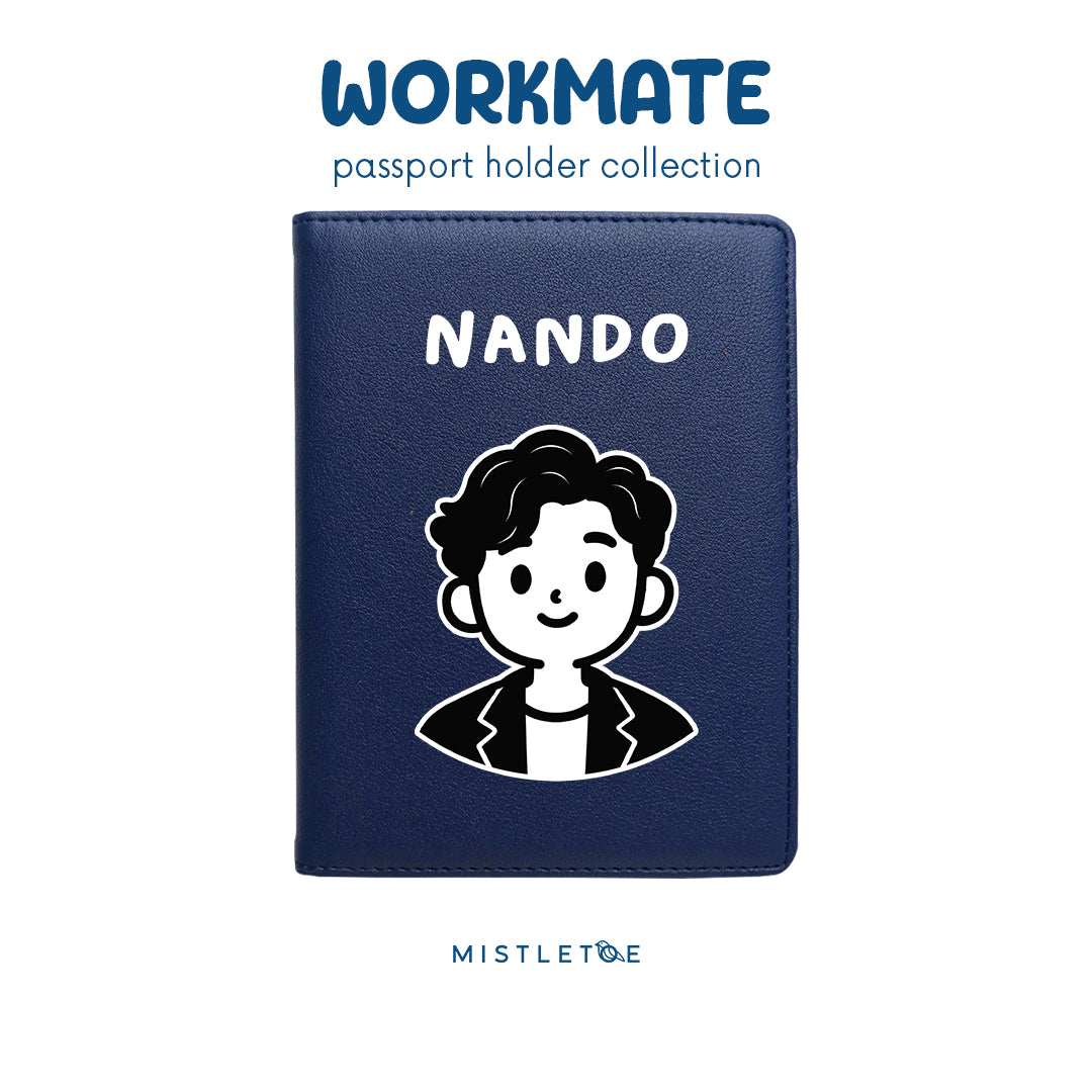 Happy Boy - Passport Holder - Navy Blue