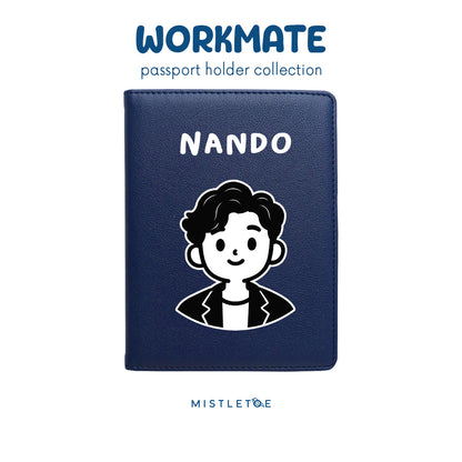Happy Boy - Passport Holder - Navy Blue