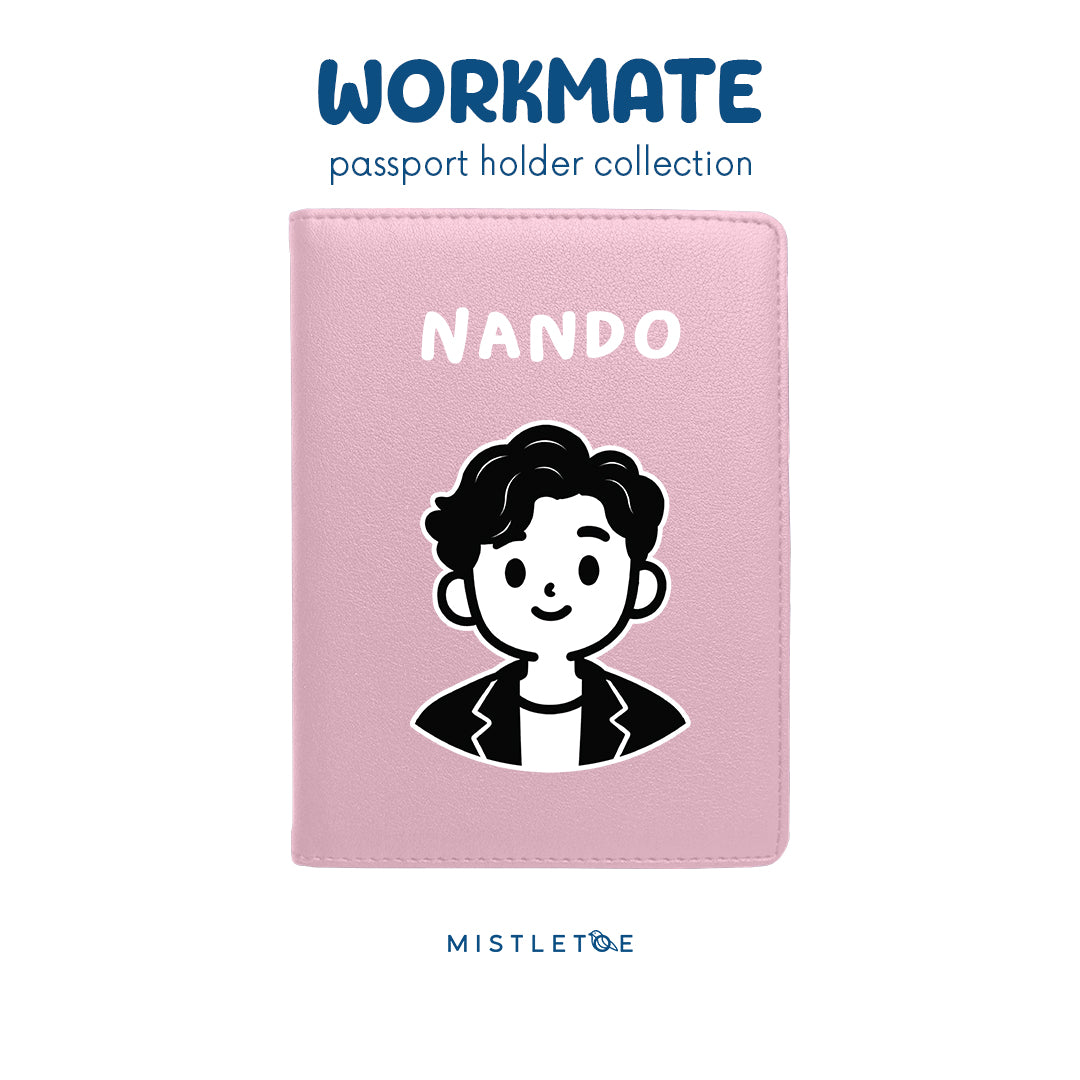 Happy Boy - Passport Holder - Blossom Pink