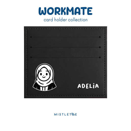Hijab Girl - Card Holder - Charcoal Black