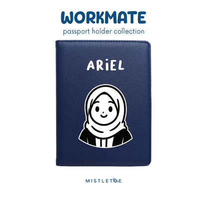 Hijab Girl - Passport Holder - Navy Blue