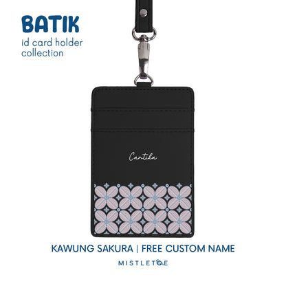 Kawung Sakura - ID Card Holder | Lanyard