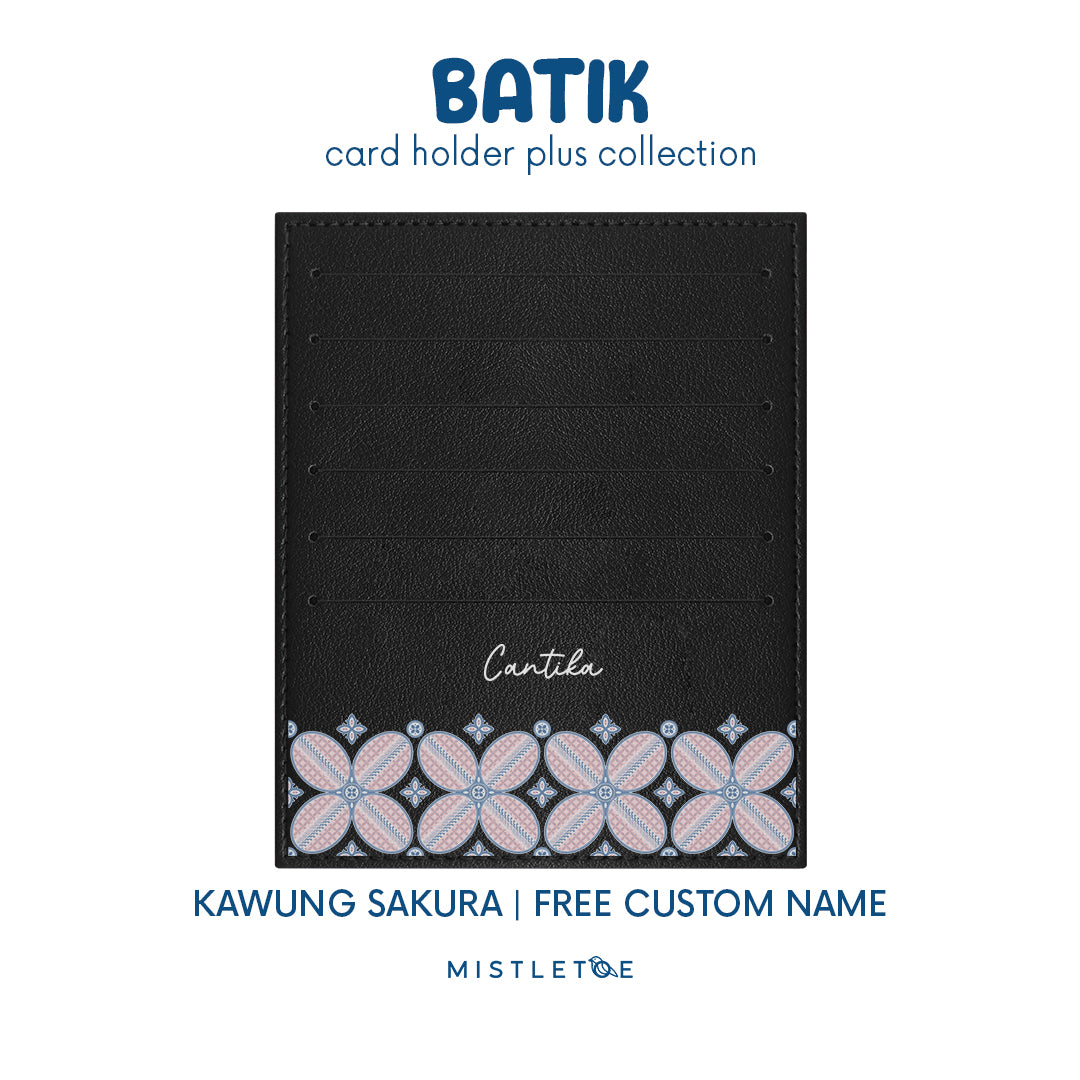 Kawung Sakura - Card Holder Plus