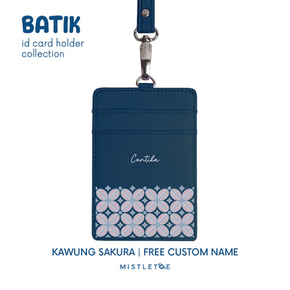 Kawung Sakura - ID Card Holder | Lanyard