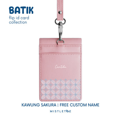 Kawung Sakura - Flip ID Card | Lanyard