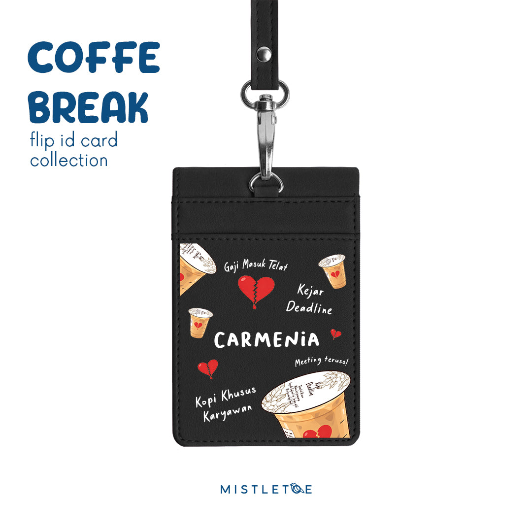 Kopi Deadline - Flip ID Card - Charcoal Black