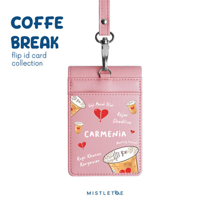 Kopi Deadline - Flip ID Card - Blossom Pink