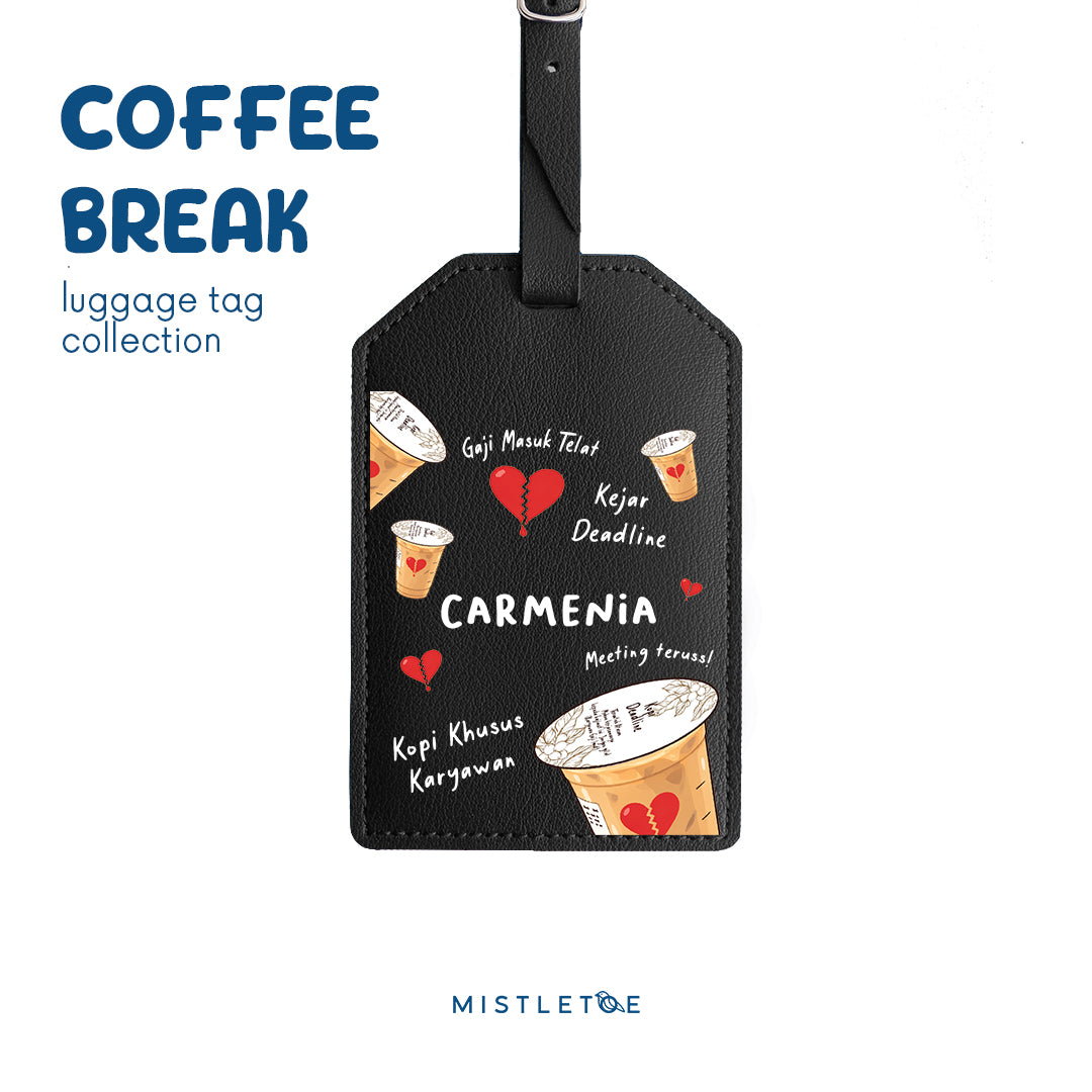 Kopi Deadline - Luggage Tag - Charcoal Black