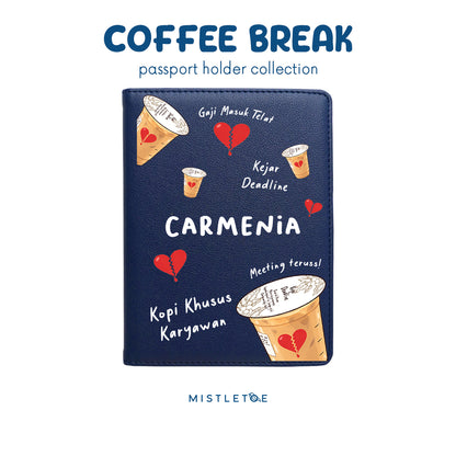 Kopi Deadline - Passport Holder - Navy Blue