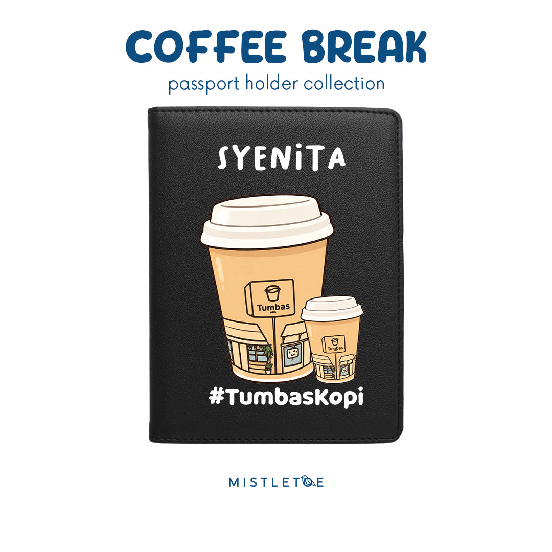 Kopi Tumbas - Passport Holder - Charcoal Black