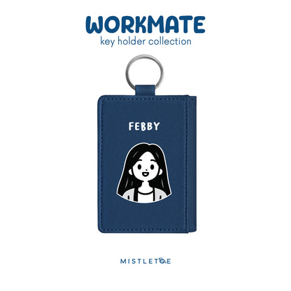 Long Hair Cute - Key Holder - Navy Blue