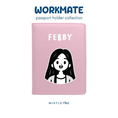 Long Hair Cute - Passport Holder - Blossom Pink