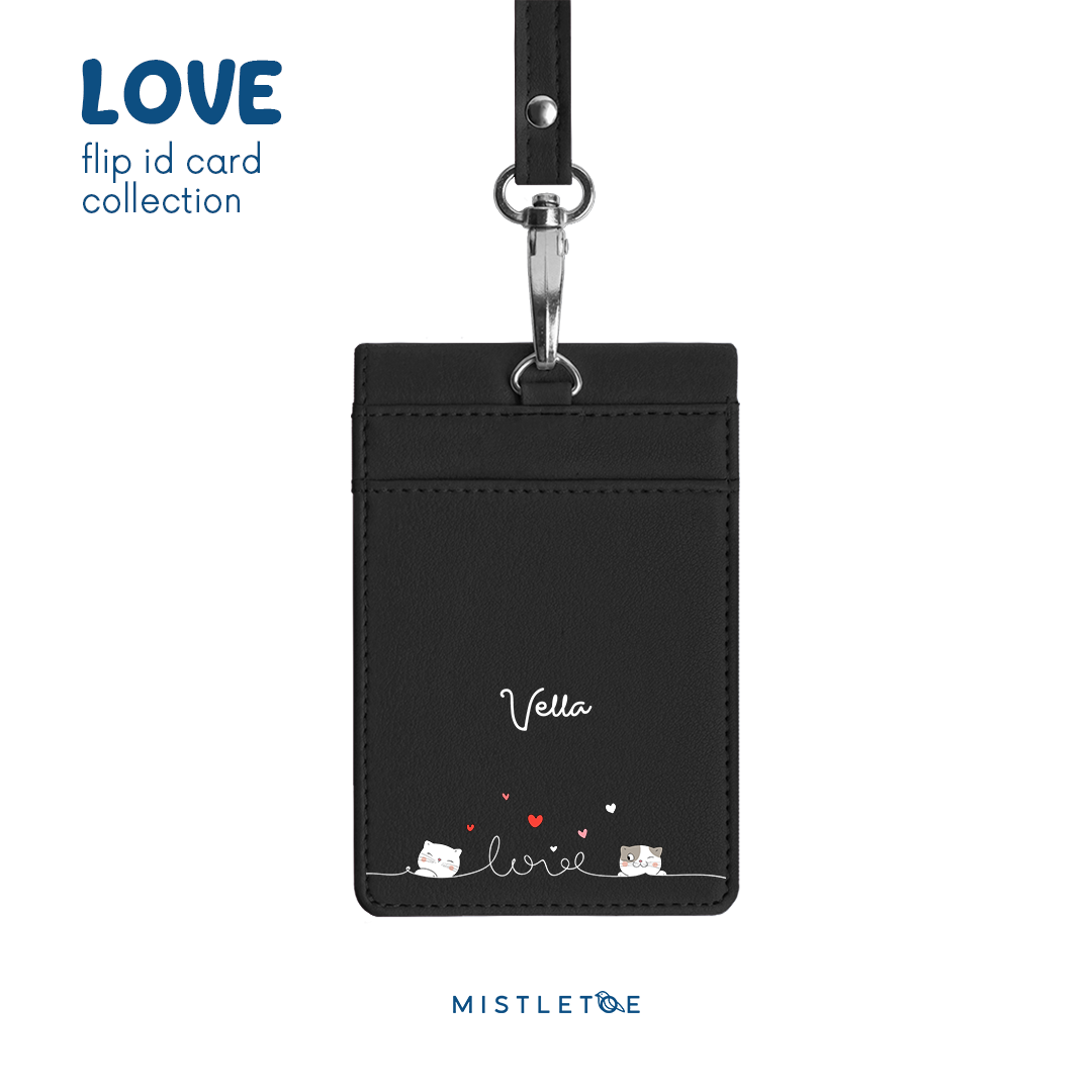 Love Love Cat - Flip ID Card | Lanyard