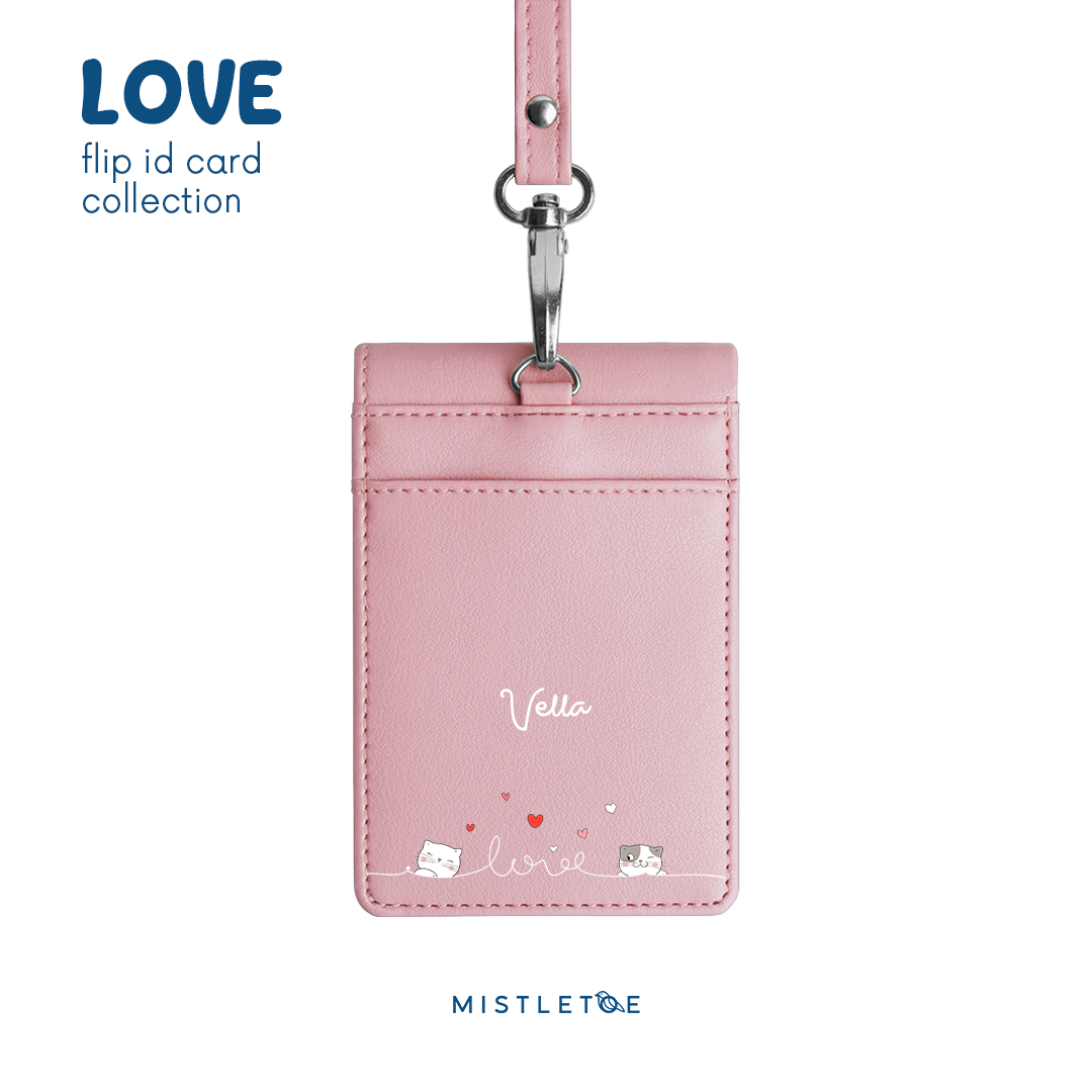 Love Love Cat - Flip ID Card | Lanyard