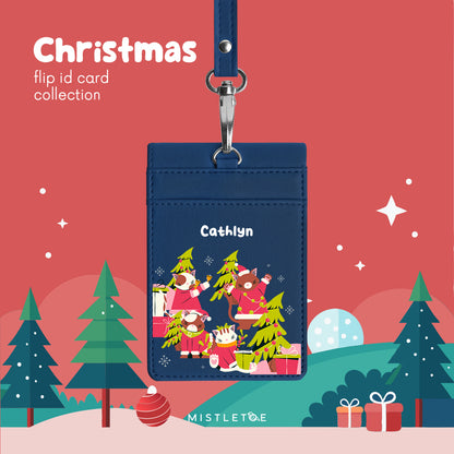 Meowy Christmas - Flip ID Card | Lanyard
