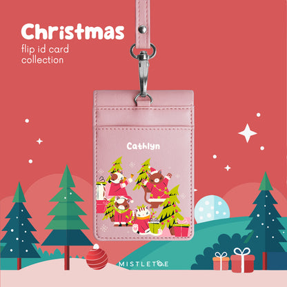 Meowy Christmas - Flip ID Card | Lanyard
