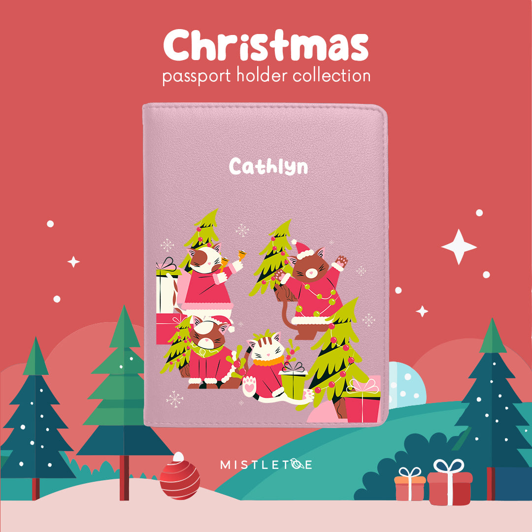 Meowy Christmas - Passport Holder