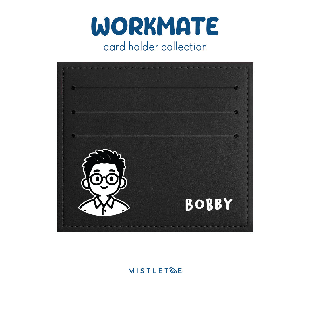 Office Guy - Card Holder - Charcoal Black