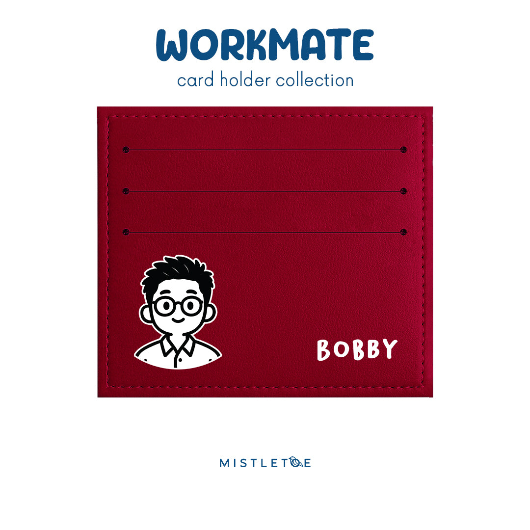Office Guy - Card Holder - Cherry Red