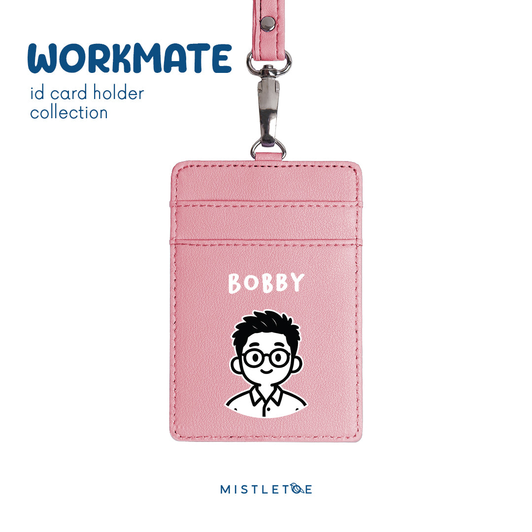 Office Guy - ID Card Holder | Lanyard - Blossom Pink