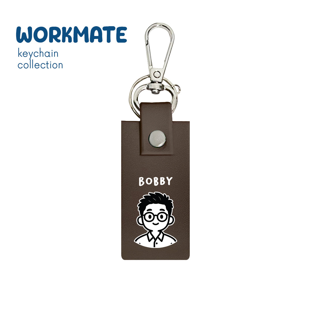 Office Guy - Keychain - Mocha Brown