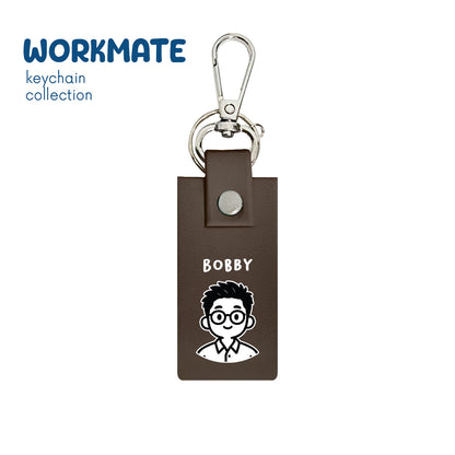Office Guy - Keychain - Mocha Brown