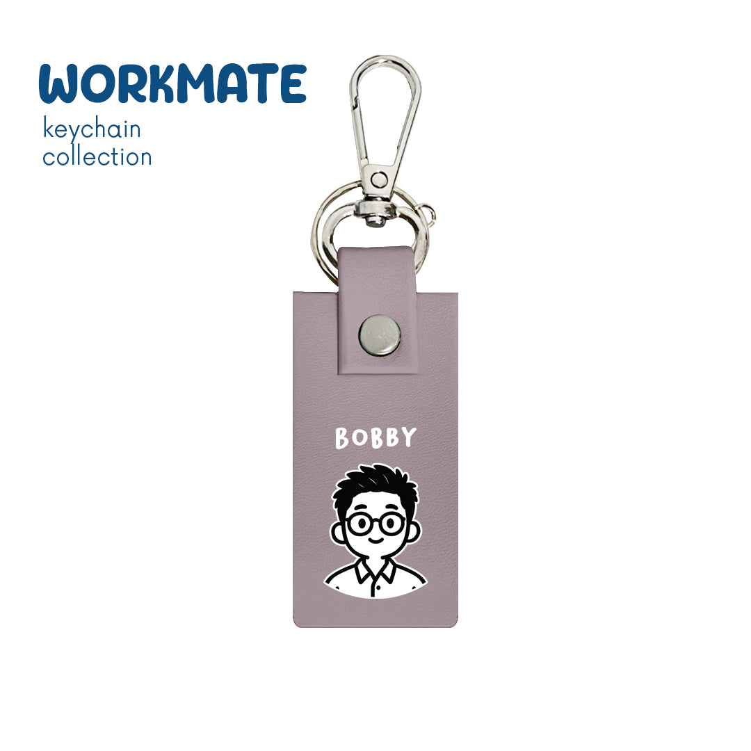 Office Guy - Keychain - Dusty Lavender