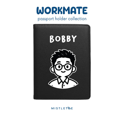Office Guy - Passport Holder - Charcoal Black