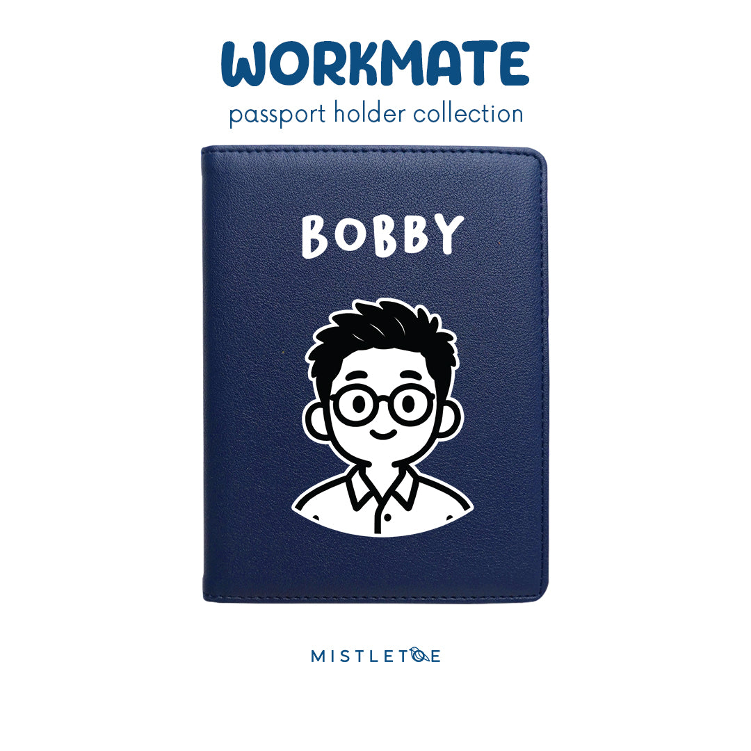 Office Guy - Passport Holder - Navy Blue