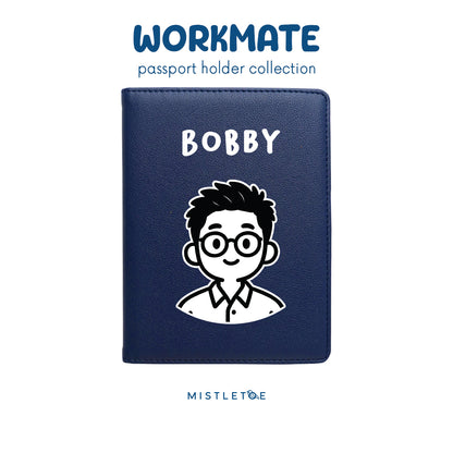 Office Guy - Passport Holder - Navy Blue