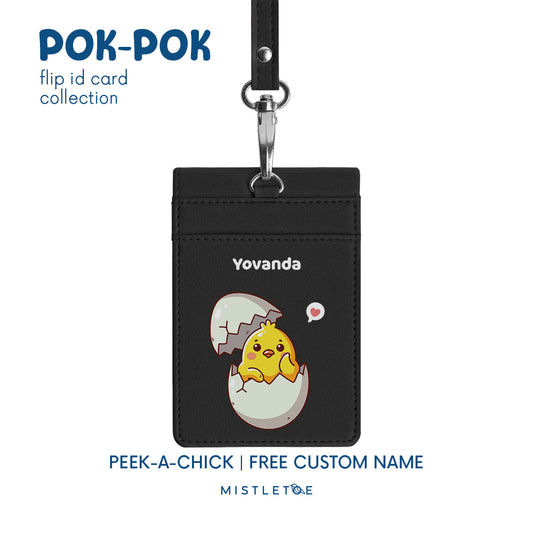 Peek-a-Chick - Flip ID Card | Lanyard