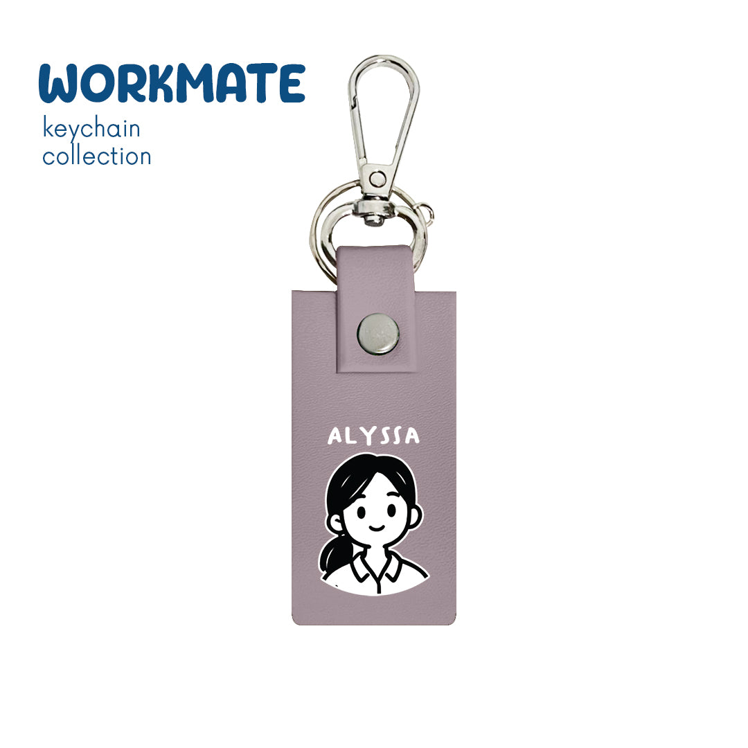 Ponytail Girl - Keychain - Dusty Lavender