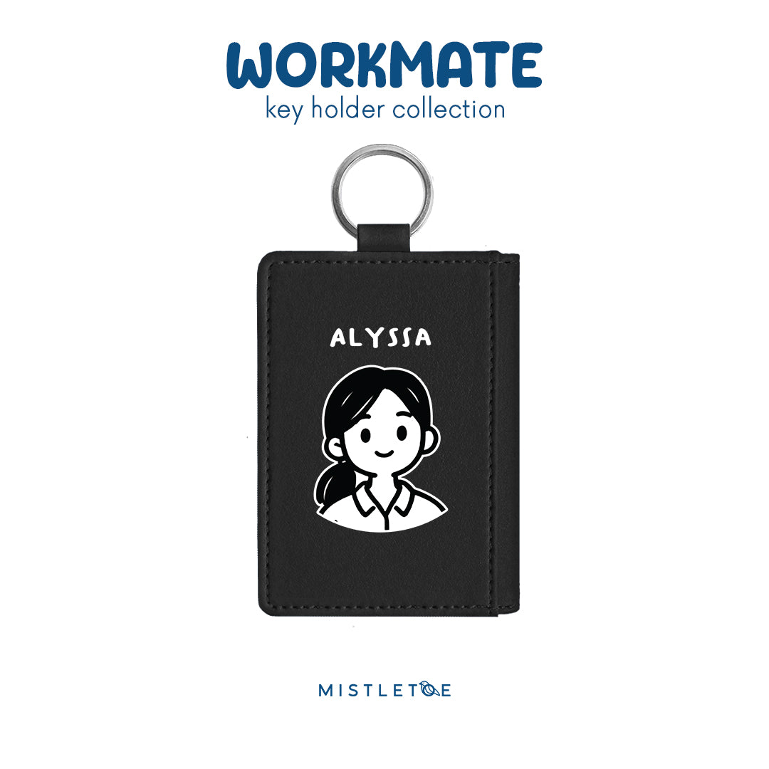 Ponytail Girl - Key Holder - Charcoal Black