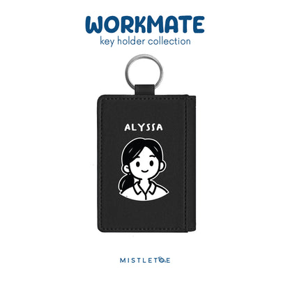 Ponytail Girl - Key Holder - Charcoal Black