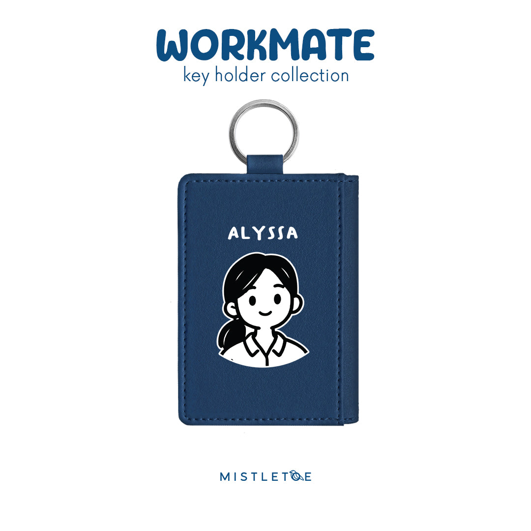 Ponytail Girl - Key Holder - Navy Blue