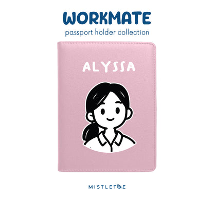 Ponytail Girl - Passport Holder - Blossom Pink