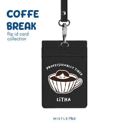 Professionally Tired - Flip ID Card | Lanyard