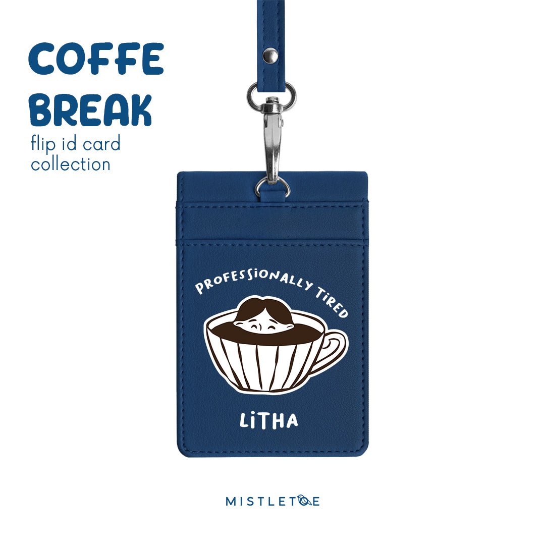 Professionally Tired - Flip ID Card | Lanyard