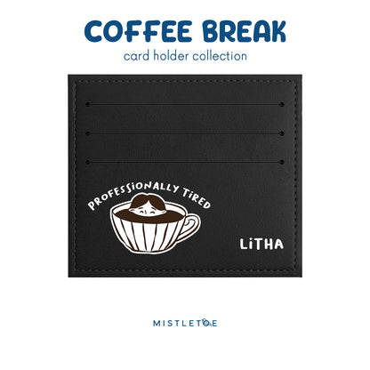 Professionally Tired - Card Holder - Charcoal Black